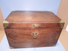 -ANCIEN COFFRE de MARINE NOYER MASSIF Clé TREFLE 2 CASIERS Intérieurs déco     D