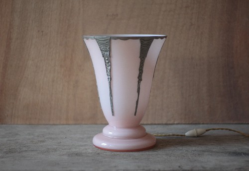 Lampe table opaline rose - lampe,