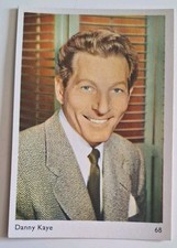 Carte Carton Vintage 1960 Numéro 68 Danny Kaye Distributeur Chewing-gum Brabo 