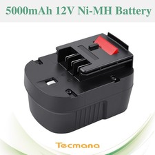 Ni-MH Batterie 5.0Ah 12V pour Black&Decker A12 A1712 HPB12 FSB12 FS120B FS120BX