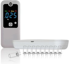 Rechargeable Breathalyzer and Last 200 Test After Full Charged, 10 White 1 