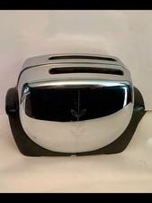 Vtg 1950s General Mills Chrome & Bakelite Toaster  MCM Art Deco