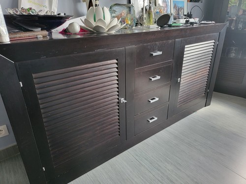 Buffet teck noir massif 2 - en,
