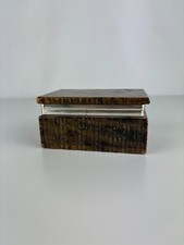 Antique 70s Alabaster Tobacco Box, Cigar Box 