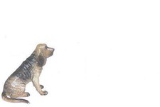 KLIMA Miniature en porcelaine - CHIEN SAINT HUBERT ASSIS DOG