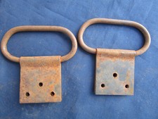 2 poignées anneaux fer tirettes rallonges table Louis Philippe ancienne 8 cm