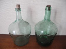 duo dames-jeannes bouteilles 2L Viresa déco vintage french demijohns bottles bar