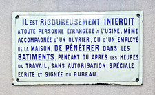 RARE Plaque émaillée