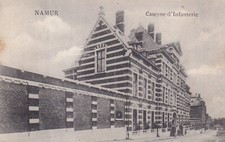 Old postcard postcard BELGIUM NAMUR infantry barracks written 1918