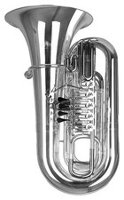 Lechgold Tuba Sib 5 Valves de Cylindre Minibal Laiton Argent Set Etui Embouchure