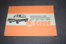 Skoda 105 S - 120 LS Owners Manual Owners Manual Maintenance Manual