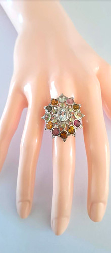 Bague aigue marine tourmaline - bague,