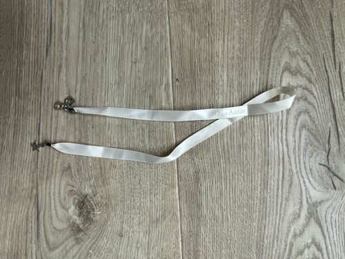 Bracelet ruban blanc doré - et,