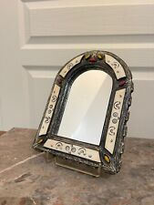 Ancien Miroir Artisanal Marocain Oriental 23 x 18cm