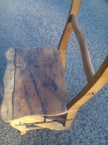 Chaise escabeau ancienne - escabeau,