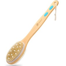 Brosse Dos Douche à Manche Long, Laveur de Dos avec Nodules de Massage, Bross...