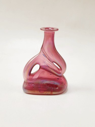 Vase verre type murano rose - vase,
