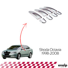 Cache poignée de porte chromé 4 pièces pour Skoda Octavia 1998-2018 en...