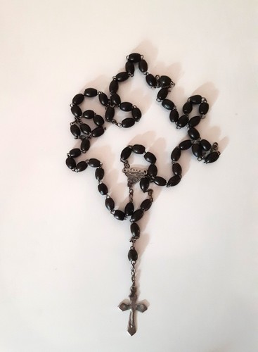 Chapelet ancien perles bois - perles,
