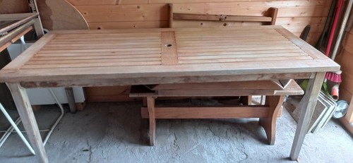 Table teck marron - table,