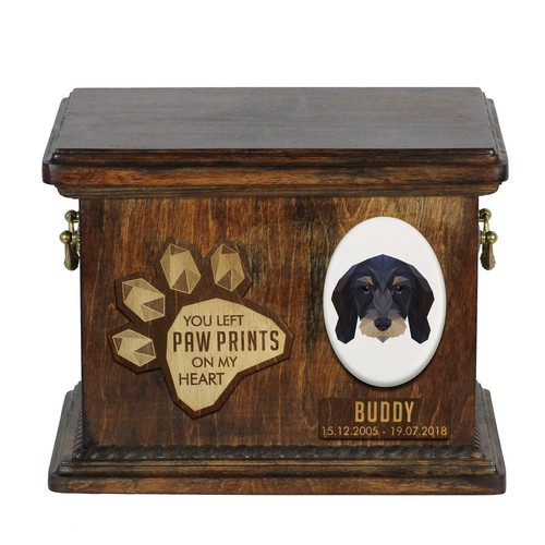 Urne bois pour chien - en, teckel