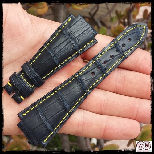 Sangle alligator bleu - en, navy