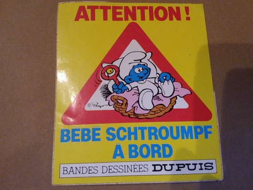 Ancien autocollant bébé