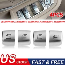 4PCS Window Switch Repiar Caps BUTTONS For Mercedes C300 C63 C350 GLC300 C-Class