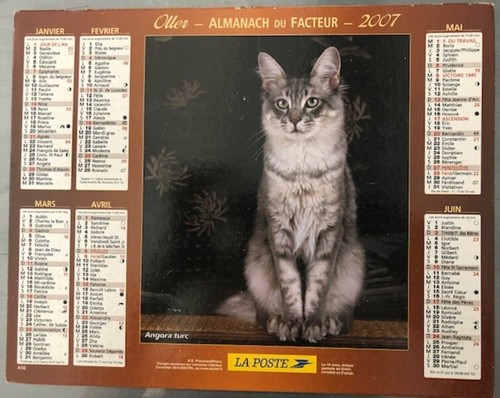 Calendrier almanach facteur - calendrier, du