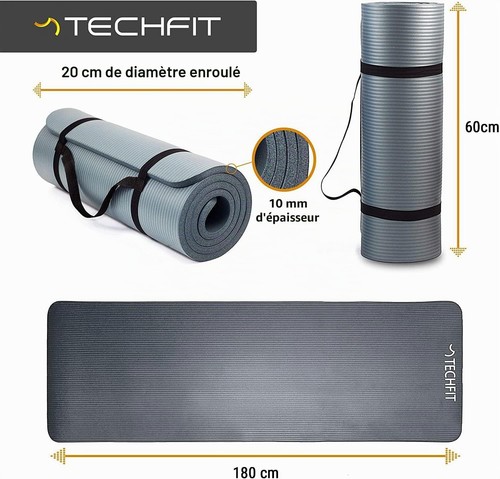Tapis yoga nbr 183x61cm - 183x61cm, 10mm