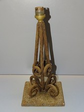 -SUPERBE PIED de LAMPE Fer Forgé ART DECO A ELECTRIFIER et NETTOYER COLLECTION