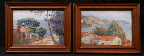 Paire tableau huile vue