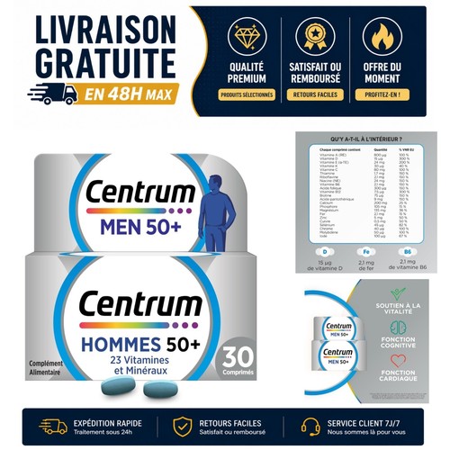 Centrum men multivitamines - 50+,