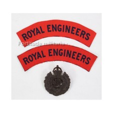 " Royal Engineers "- Insignes de Battledress ( original )