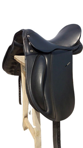 Selle dressage cuir noir - cuir,