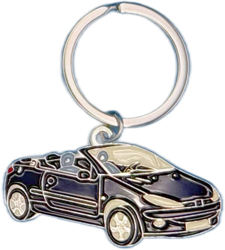Porte clés peugeot 206cc - porte-clés,