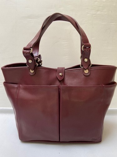 Sac cabas cuir bordeaux upla - cabas,