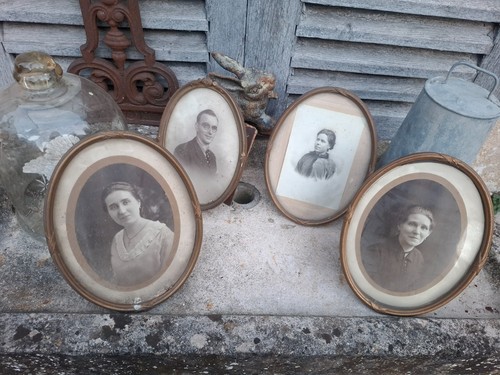 Lot cadres ovale bois et - cadres,