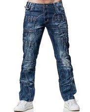 KOSMO LUPO Large Fit Designer Mens Jeans Pants Denim NEW! KM8002