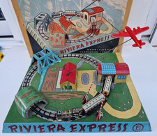 Rare Riviera express en tôle FJ France Jouet en boite d'origine ancien joustra