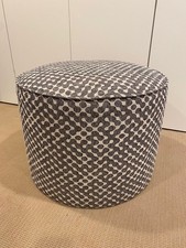 Ikea Round Boogie Fabric Ottoman Pouf