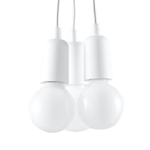 Suspension pvc blanc e27 - blanc, 3
