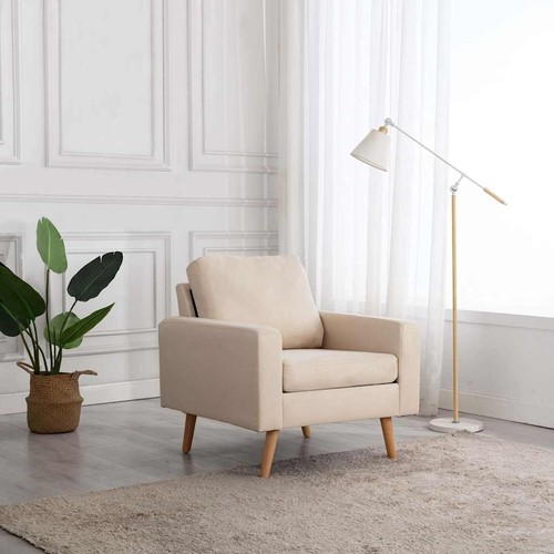 Fauteuil jaune tissu meuble - jaune,