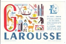 *** LAROUSSE _ Dictionaries / Game of Words - Letter G *** Blotter 21 x 13.5