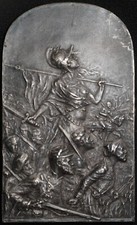 BELGIUM, Aux Armes, c1915 World War I Plated Bronze Plaque