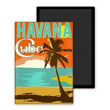 Havana Cuba Cubain Caraïbes 2 Rétro Vintage-Magnet Frigo 54x78mm personnalisé