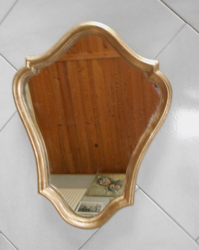 Miroir mural vintage bois - mural,