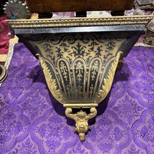 ancienne console murale pour pendule cartel cul de lampe XIXe marqueterie boulle