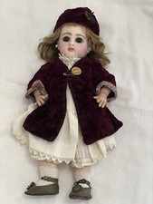 Antique Twin Doll Closed Mouth Porcelain Head Size Blueberry 27cm