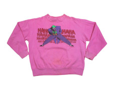 VTG Joker Batman DC Sweatshirt Pink Crewneck 1989 Primo Designs Division 1 Shirt